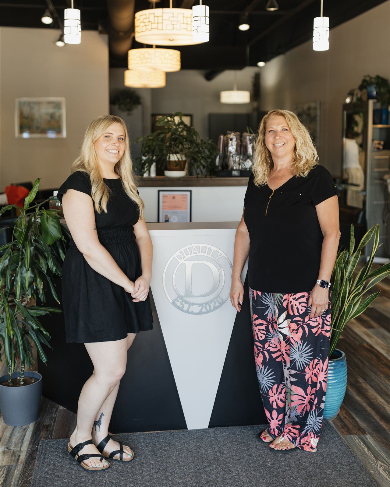 Mother-daughter owners Sue and Leah at Duality Salon in Williamsville